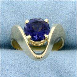 1.8ct Natural Tanzanite Ring in 14K Yellow Gold