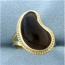 Smoky Topaz Statement Ring in 14K Yellow Gold