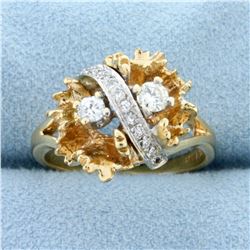 Custom Designed 1/3ct TW Diamond Ring in 14K Yellow and White Gold