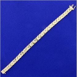 Diamond Chevron Bracelet in 14K Yellow Gold