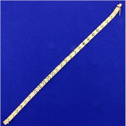 8 Inch Gold Nugget Link Bracelet in 14K Yellow Gold