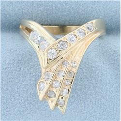 1/2ct TW Designer Diamond Ring in 14K Yellow Gold