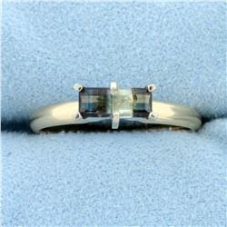 Unique Natural Color Changing Alexandrite Ring in 14K Yellow Gold