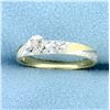 Image 2 : Diamond Promise Ring in 10K Yellow and White Gold