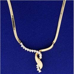 1/3ct TW Diamond Necklace in 14K Yellow Gold