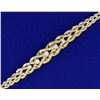 Image 2 : 7 Inch Graduated Rope Style Diamond Bracelet in 14K Yellow Gold