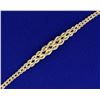 Image 3 : 7 Inch Graduated Rope Style Diamond Bracelet in 14K Yellow Gold