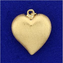 Large Heart Pendant in 18K Yellow Gold