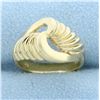 Image 1 : Abstract Twisting Designer Ring in 14K Yellow Gold