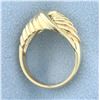 Image 3 : Abstract Twisting Designer Ring in 14K Yellow Gold