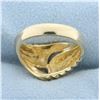 Image 4 : Abstract Twisting Designer Ring in 14K Yellow Gold