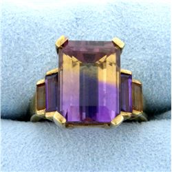 9ct TW Ametrine Ring in 10K Yellow Gold