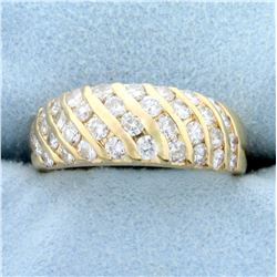 1.5ct TW Diamond Wedding or Anniversary Band Ring in 18K Yellow Gold