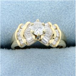 1ct TW Oval Diamond Engagement Ring in 14K Yellow Gold