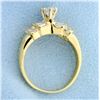 Image 3 : 1ct TW Oval Diamond Engagement Ring in 14K Yellow Gold