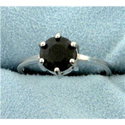 Midnight Sapphire Ring in Sterling Silver