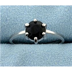 Midnight Sapphire Ring in Sterling Silver