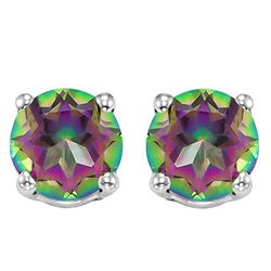 6MM Mystic Topaz Stud Earrings in Sterling Silver