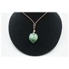 Image 1 : A Canada Jade "I Love You" Heart Shape Pendant with String Necklace.