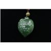 Image 2 : A Canada Jade "I Love You" Heart Shape Pendant with String Necklace.