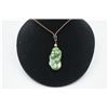 Image 1 : A Canada Jade "Peach" Pattern Pendant with String Necklace..