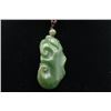 Image 3 : A Canada Jade "Peach" Pattern Pendant with String Necklace..