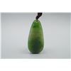 Image 2 : A Canada Jade Waterdrop Shape "Avalokitesvara" Pattern Pendnat with String Necklace.