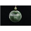 Image 2 : A Canada Jade "Bat" Pattern Pendant with String Necklace.
