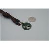 Image 4 : A Canada Jade "Bat" Pattern Pendant with String Necklace.