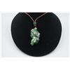 Image 1 : A Canada Jade "Pixiu and Coin" Pattern Pendant with String Necklace.