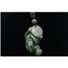 Image 3 : A Canada Jade "Pixiu and Coin" Pattern Pendant with String Necklace.