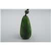 Image 2 : A Canada Jade Waterdrop Shape "Avalokitesvara" Pattern Pendnat with String Necklace.
