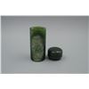 Image 2 : A Canada Jade "Bamboo, Stone and Landscape" Pattern Toothpick Holder.
