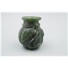 Image 3 : A Canada Jade "Goldfish and Coin" Pattern "Bamboo Basket" Shape Decoration.