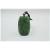 Image 1 : A Canada Jade "Cloud" Pattern Pendant with String Necklace.