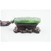 Image 3 : A Canada Jade "Cloud" Pattern Pendant with String Necklace.