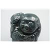 Image 2 : A Canada BC Jade "Laughing Buddha with Golden Toad" Hand Piece.