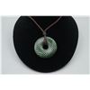 Image 1 : A "Spiral" Pattern Peace Buckle Pendant with String Necklace.