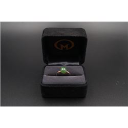 A 18K Rose Gold Ring Inlaid with Canada Jade.