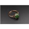 Image 3 : A 18K Rose Gold Ring Inlaid with Canada Jade.