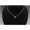 Image 2 : A 18K Rose Gold Necklace Inlaid with a Round Canada Jade.