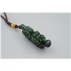 Image 4 : A Canada Jade "Chinese Cabbage and Golden Toad" Pattern Hand Piece.