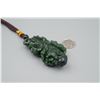 Image 6 : A Canada Jade "Chinese Cabbage and Golden Toad" Pattern Hand Piece.