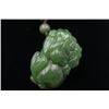 Image 2 : A Canada Jade "Auspicious Beast" Pendant with String Necklace.