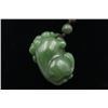 Image 3 : A Canada Jade "Auspicious Beast" Pendant with String Necklace.