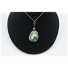Image 1 : A Canada Jade "Goldern Toad" Pattern Pendant with String Necklace.