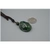 Image 4 : A Canada Jade "Goldern Toad" Pattern Pendant with String Necklace.