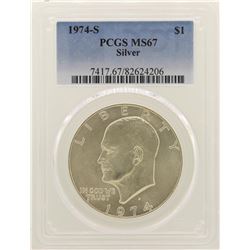 1974-S Eisenhower Silver Dollar PCGS MS67