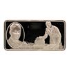 Image 1 : 500 Grain Sterling Silver Franklin Mint 100 Greatest Americans Ingot