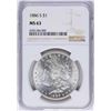 Image 1 : 1886-S $1 Morgan Silver Dollar Coin NGC MS63